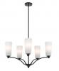 BREVAN 5 LIGHT BLACK PENDANT